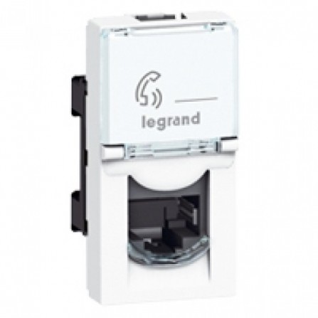 L76552 Mosaic RJ45, FTP, кат.5е, 1 модуль, цвет белый, Legrand, L76552